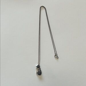 Silver Cat Pendant Necklace